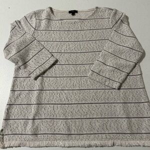 Talbots Cream and Black Knit Sweater